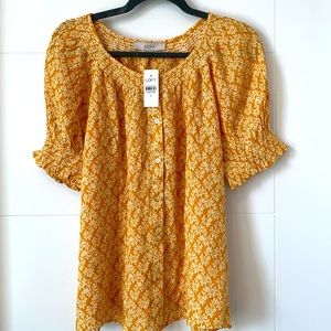 NWT golden LOFT blouse